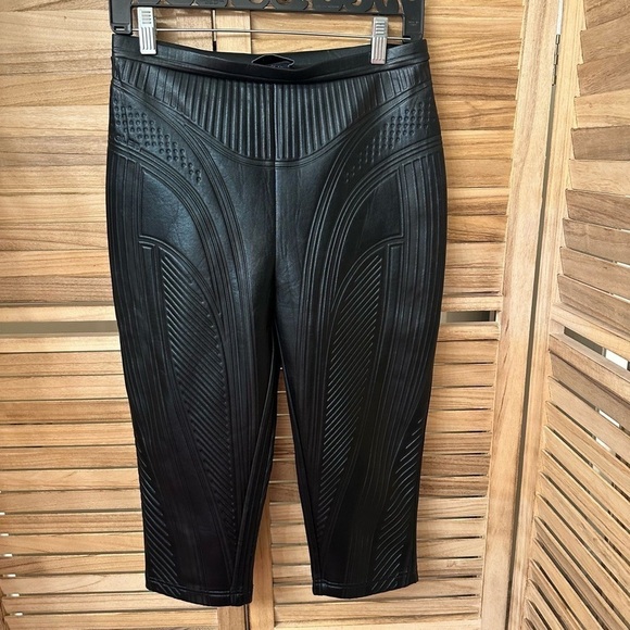 MUGLER  Embossed crop Pants Size L - Picture 6 of 11